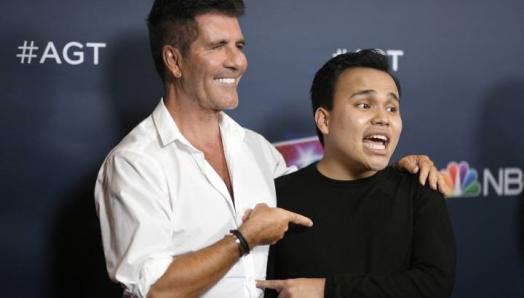 Simon Cowell and Kodi Lee attend the Season 14 Finale of ‘America’s Got Talent’ at Dolby Theatre on Sept. 18, 2019 in Hollywood, Calif. (Photo by Frazer Harrison/Getty Images) 