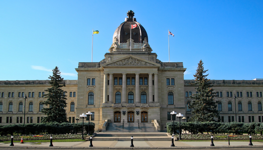 The legislative building in Regina, Saskatchewan