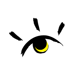 eye in black and yellow