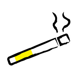 Cigarette in black and yellow