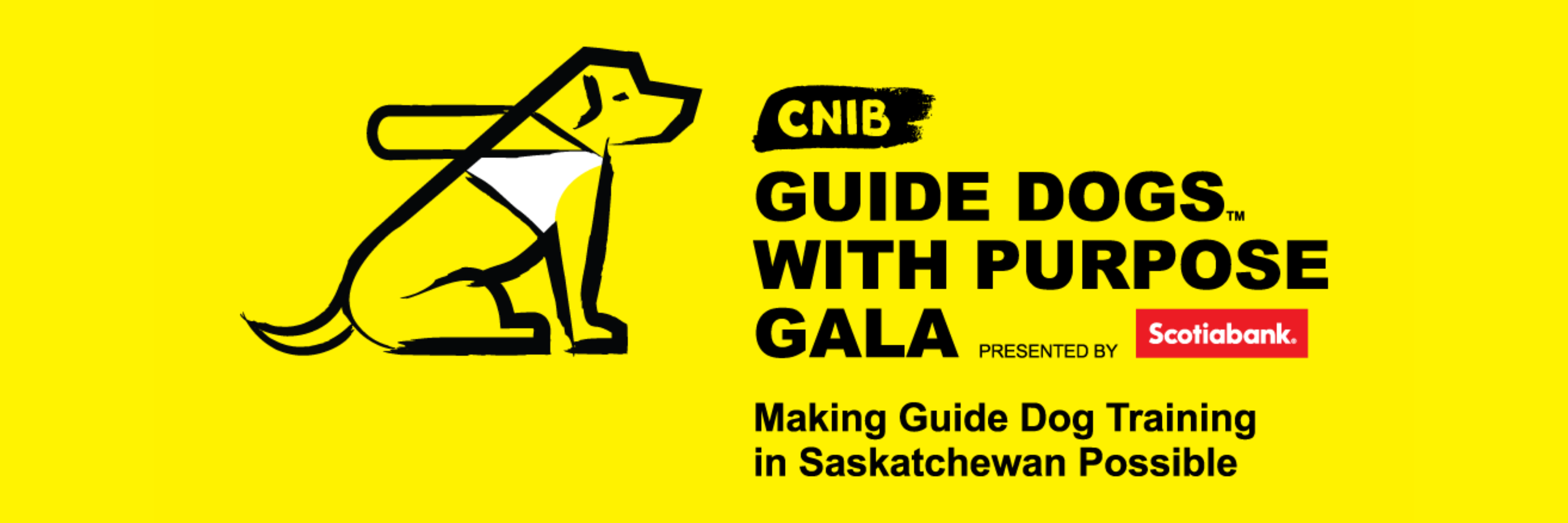 Logo–CNIB Guide Dogs with Purpose Gala presented by Scotiabank. 