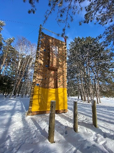 The climbing tower structure at CNIB Lake Joe.