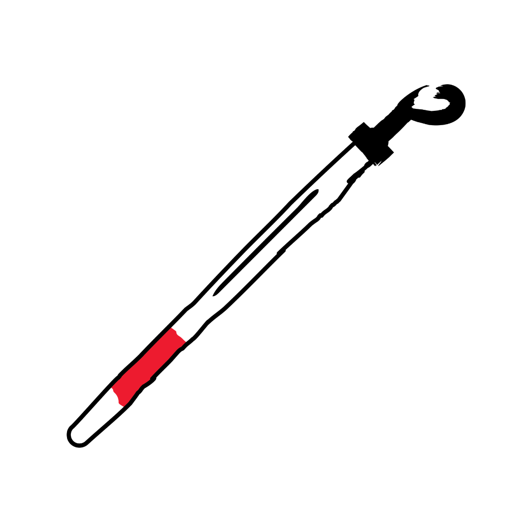 an illustration of a white cane