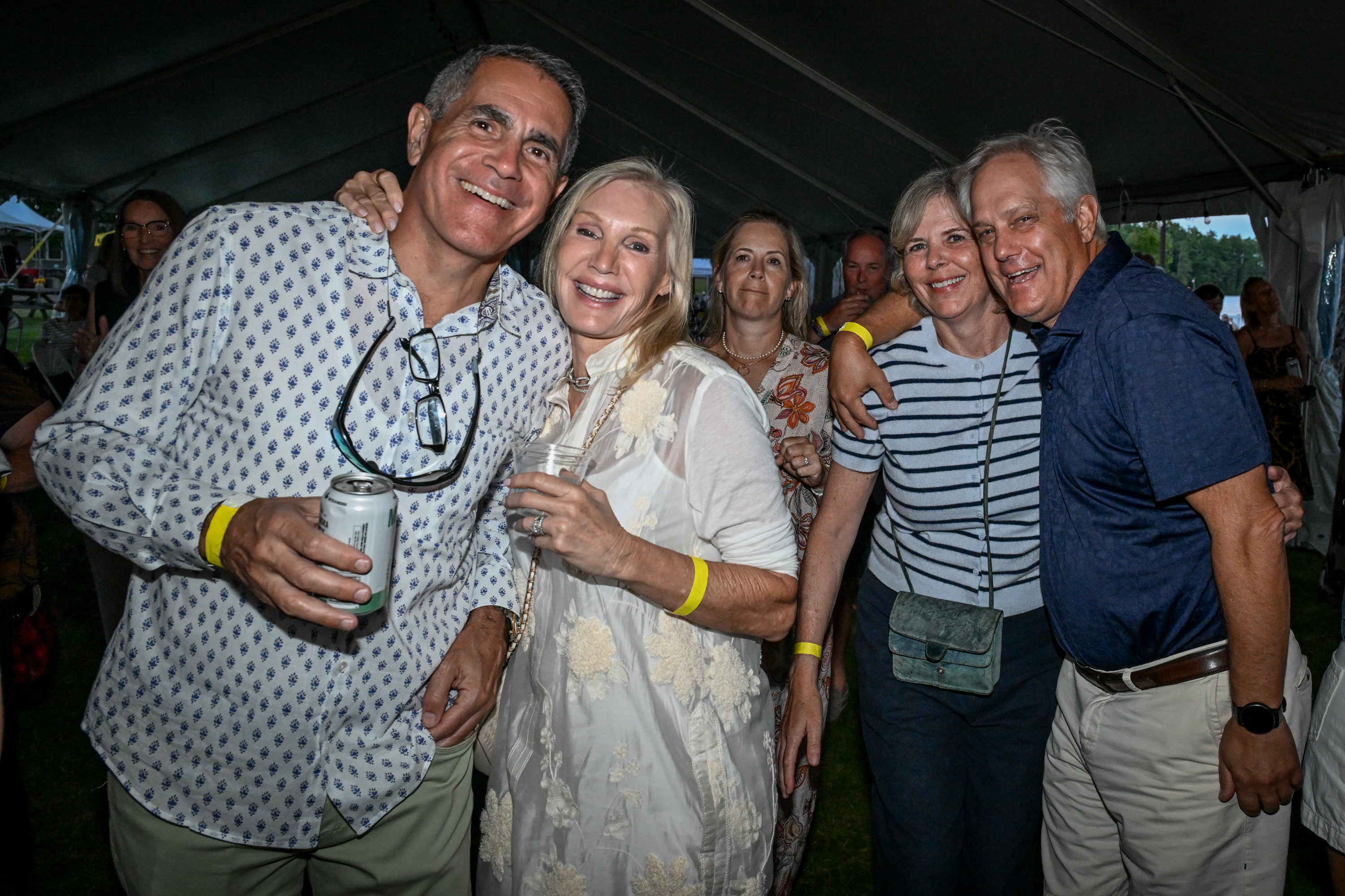 People smiling and posing at Lake Joe Live