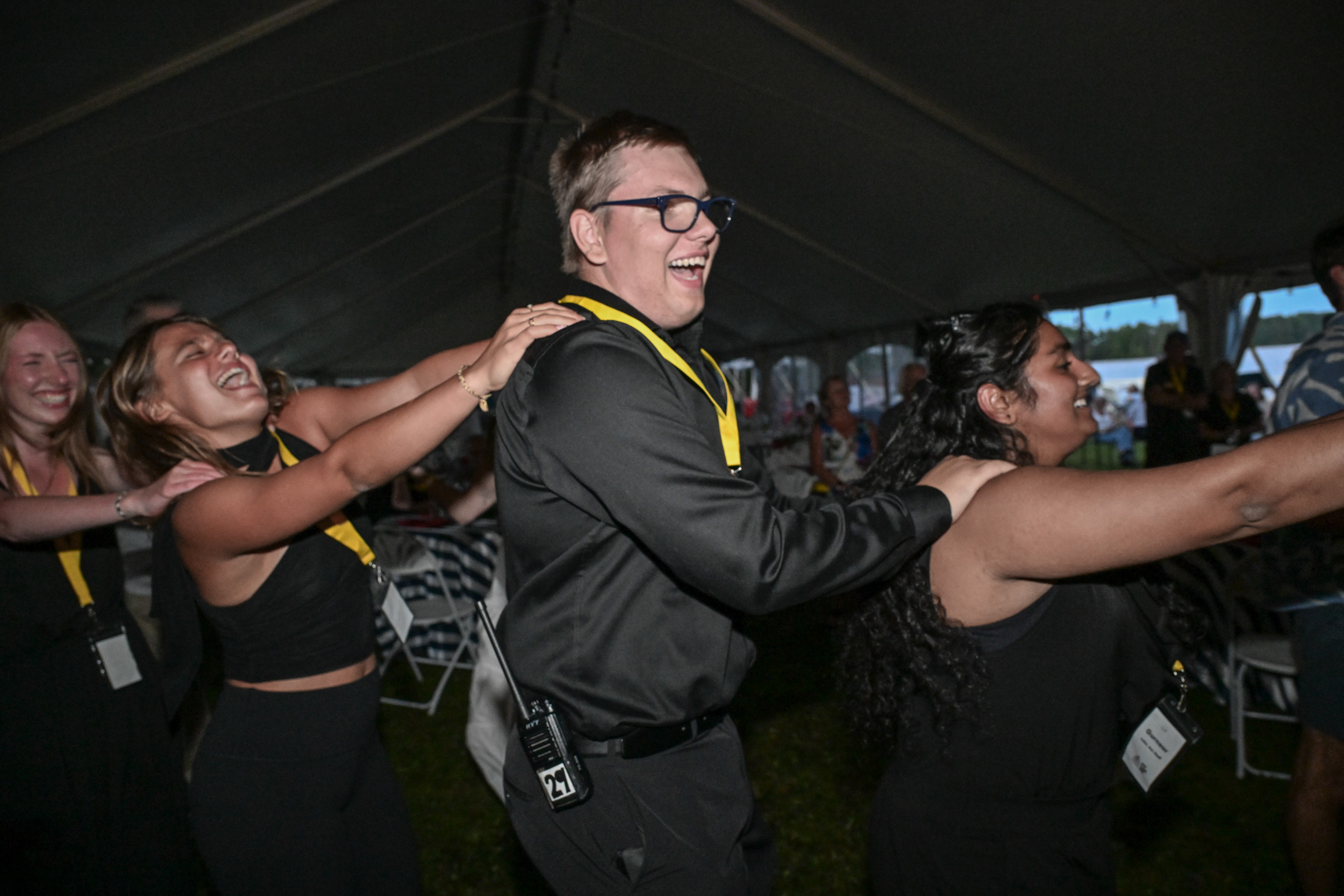 People dancing at Lake Joe live