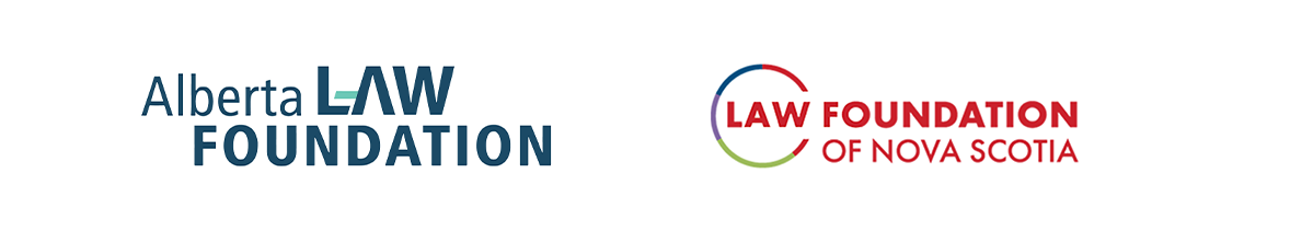 Alberta Law Foundation logo (left), Law Foundation of Nova Scotia (right)