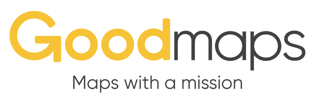 Good Maps logo. Maps with a mission