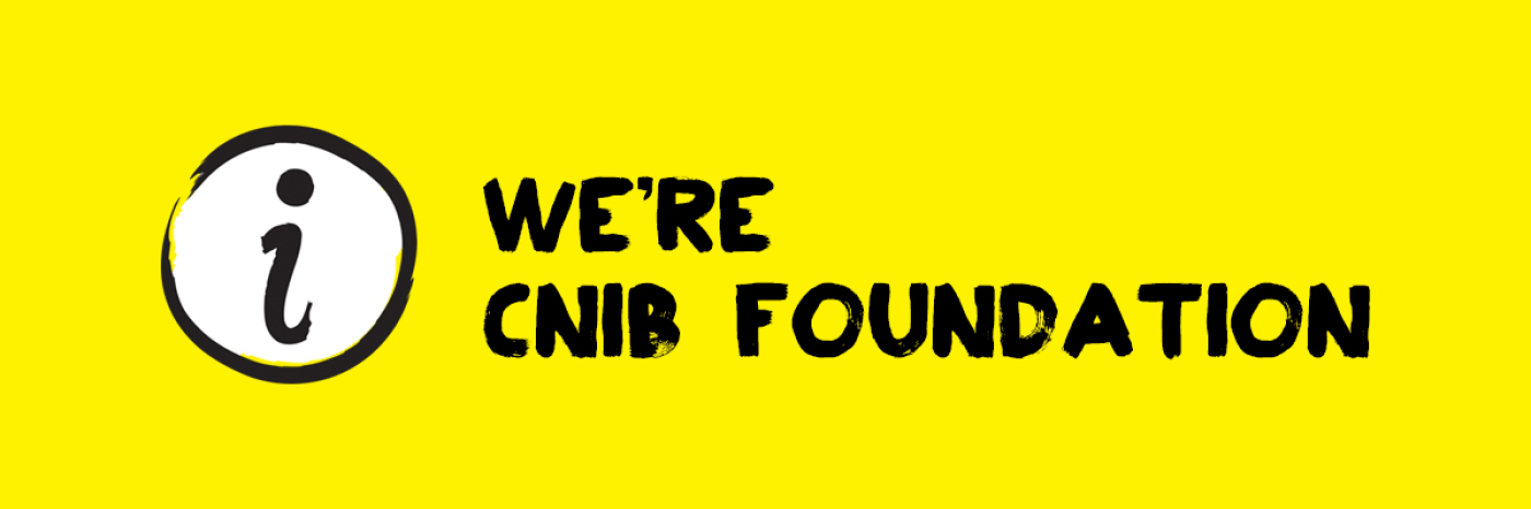 We're CNIB Foundation - circle with the letter "i" icon