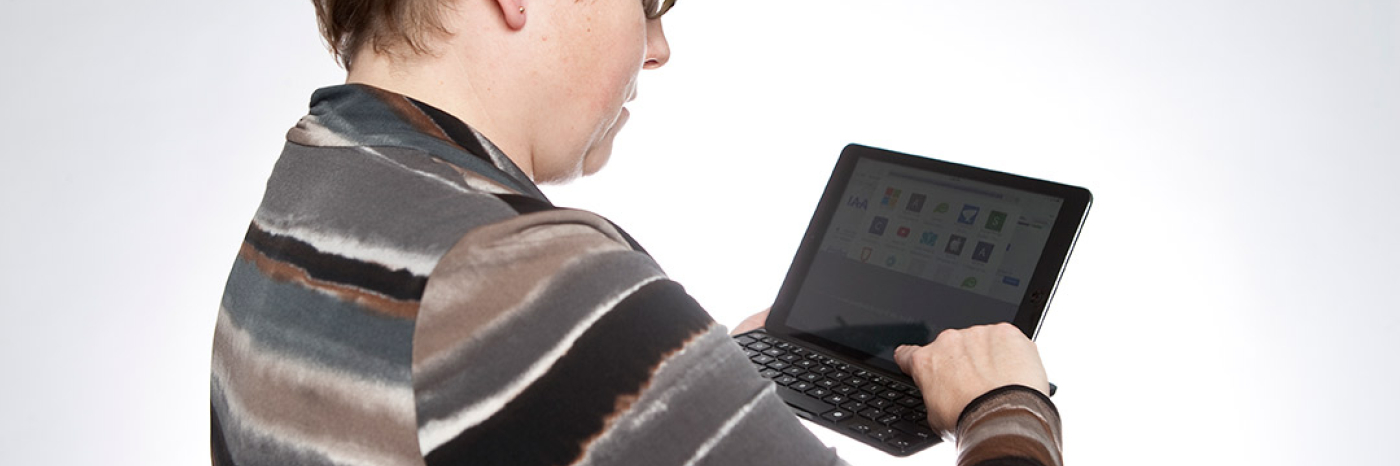 Woman using a tablet