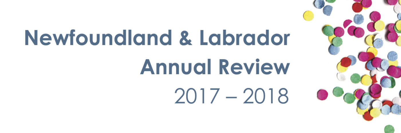 Cover of Newfoundland and Labrador's 2017-2018 annual review 