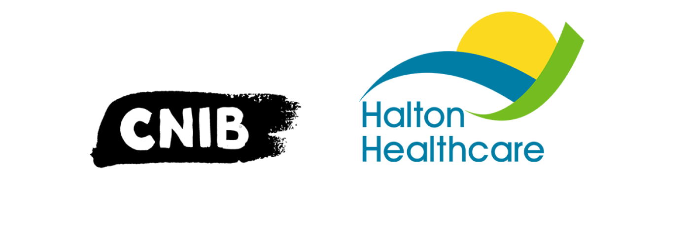 CNIB and Halton Healthcare logo