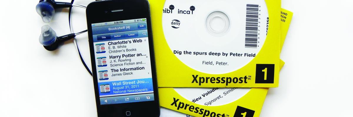 iPhone with CDs