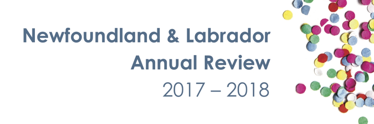 Cover of Newfoundland and Labrador's 2017-2018 annual review 