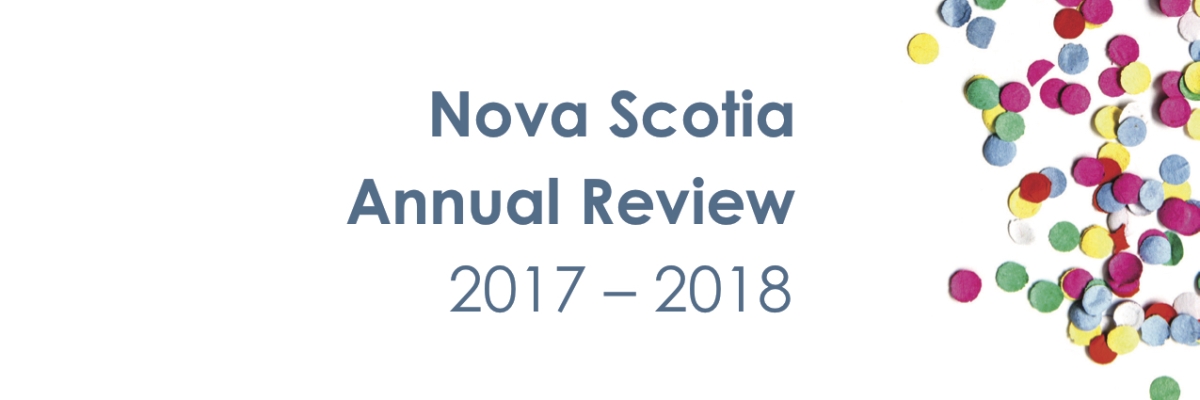 Cover of Nova Scotia's 2017-2018 annual review 