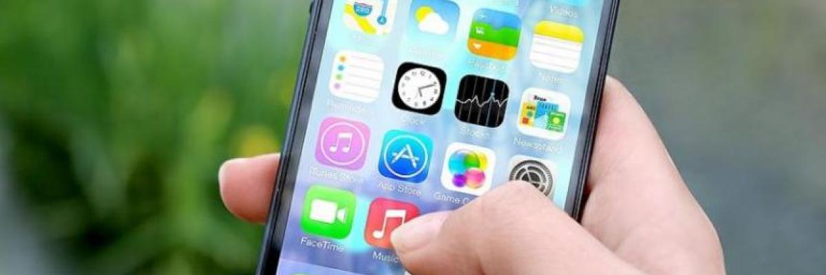 An image of an iPhone with apps