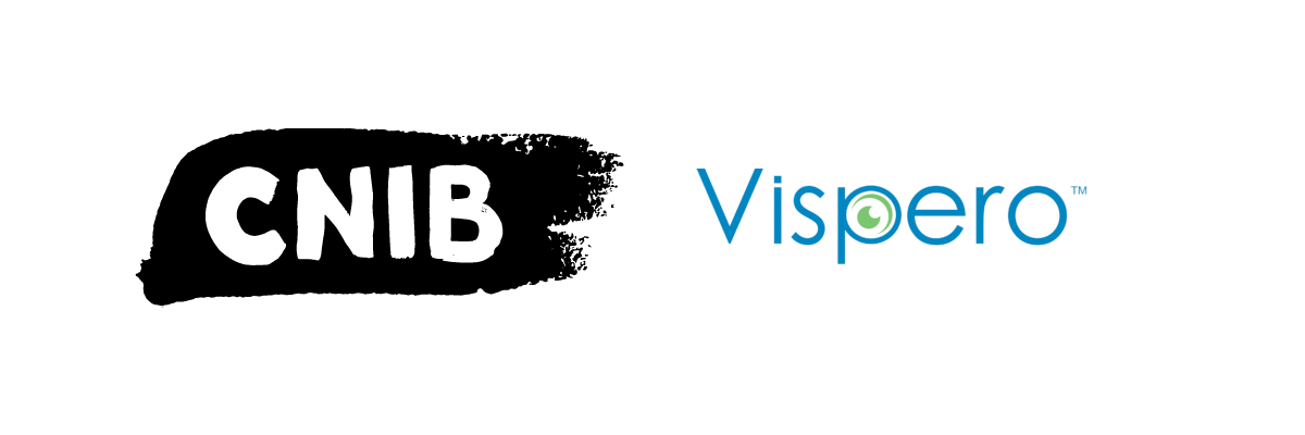 The CNIB Logo and the Vispero Logo 