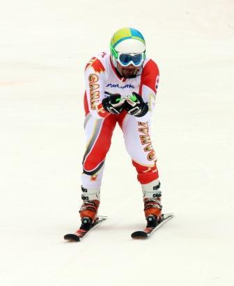 Chris competing at the 2014 Paralympics Games in Sochi, Russia.