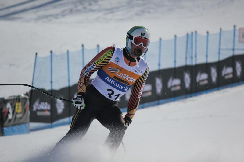 A photo of Chris Williamson Skiing at the 2013 IPC World Championships