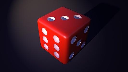 A red roll of dice.