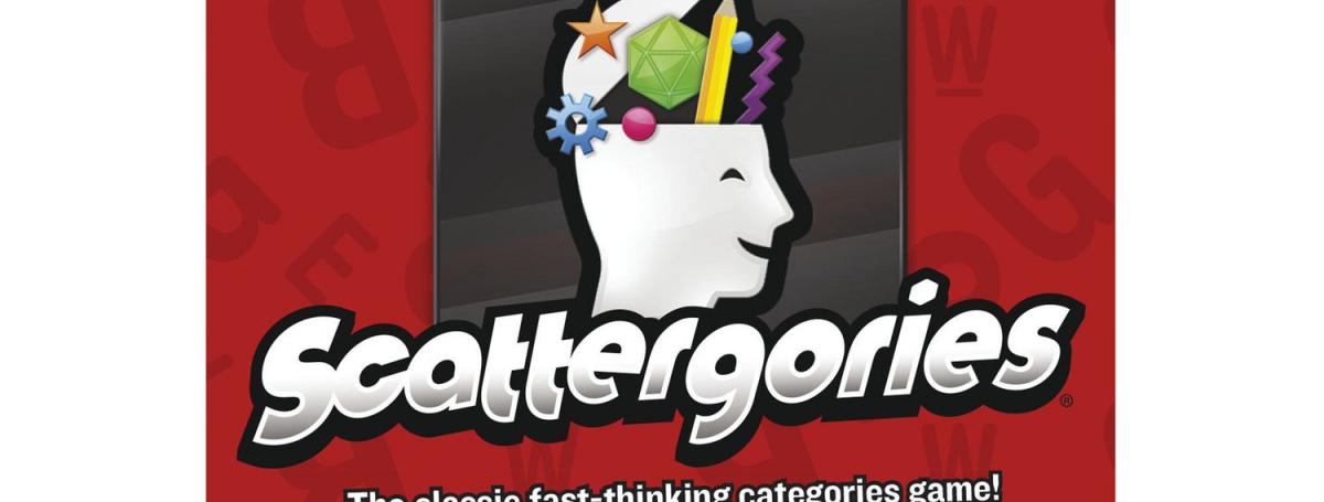 The Scattergories board game in a box.