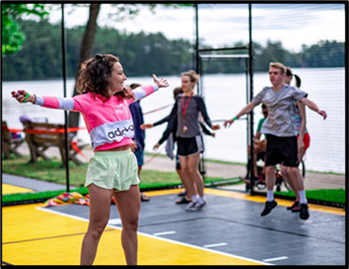 Exercise activity at CNIB Lake Joe