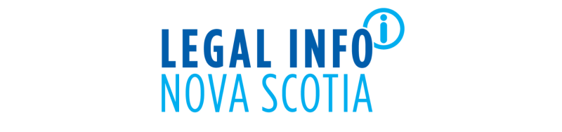 Legal Info Nova Scotia Logo - written in blue text with small i icon
