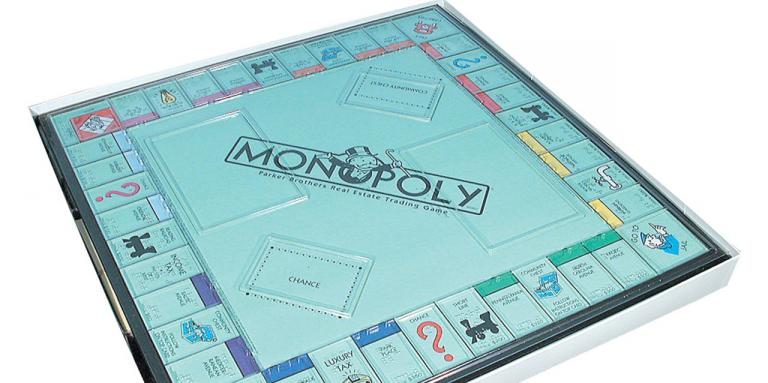 A braille monopoly board game.