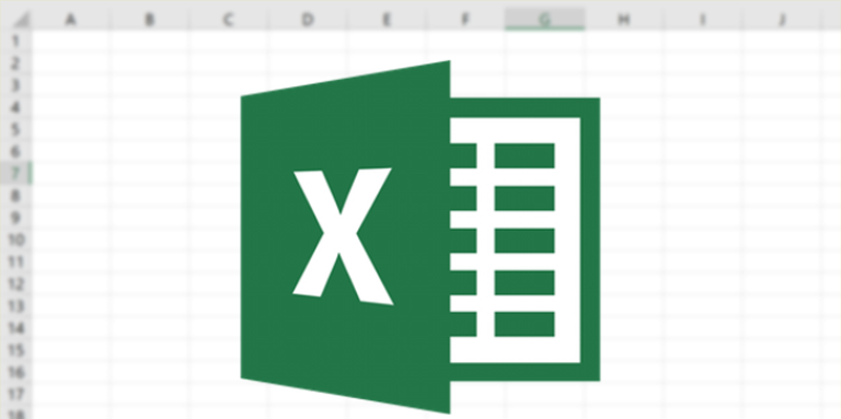 Logo Excel sur un tableau de calcul.