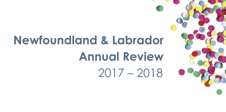 Cover of Newfoundland and Labrador's 2017-2018 annual review 