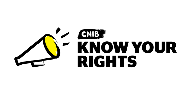 An illustration of a megaphone. Text "Know Your Rights."