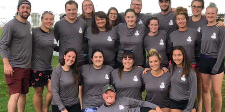 19 Lake Joe staff members pose for a group photo. 
